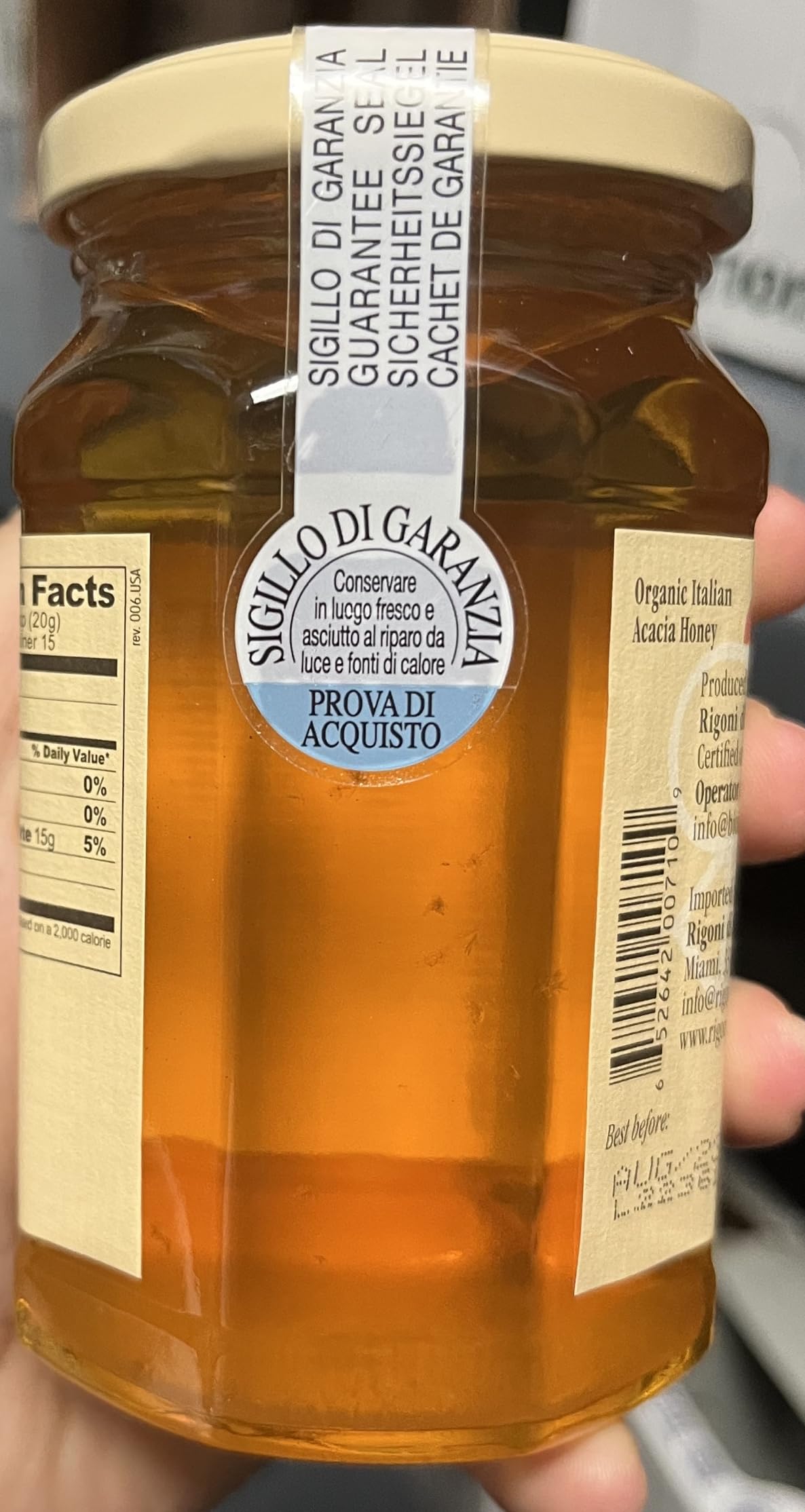 Rigoni Di Asiago Acacia Honey, Pure Honey, 10.58 Oz (Pack Of 6)