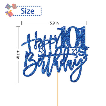 Roadsea Happy 101St Birthday Cake Topper - Old Man Woman 101 Years Old Birthday Cake Supplies - 101St Birthday Party Decorations