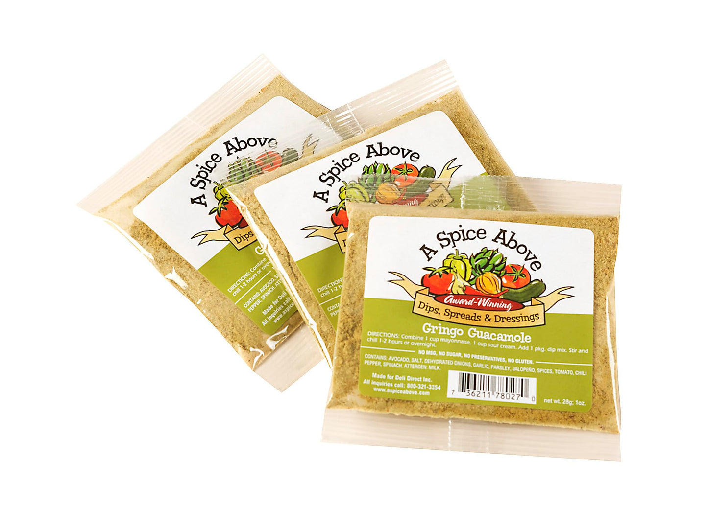A Spice Above Dip Mix - Guacamole | Refreshing & Creamy Cucumber Herb Dip | Perfect for Easy Cooking, Dips, Spreads & Recipes | 