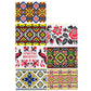 BestPysanky Ukrainian Easter Egg Decorating Wraps, 7 Folk Embroidery Designs, Heat Shrink Sleeves, Black, Model ZGR-22, Plastic