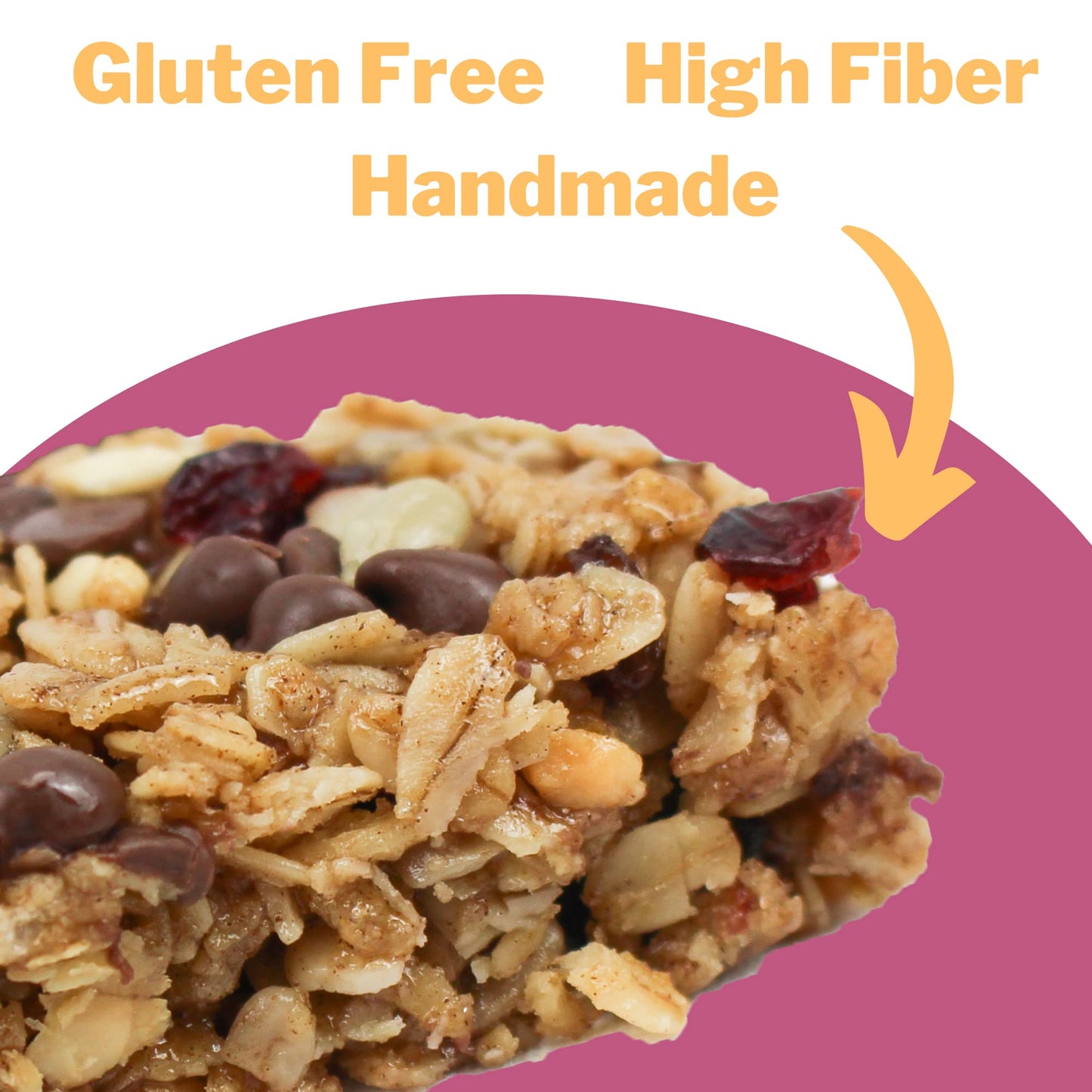 Lenka Handmade Craft Granola Bars - Nuts And Berries Gluten Free High Fiber - Nutritious Snack Bar With Almonds, Cashews & Peanu