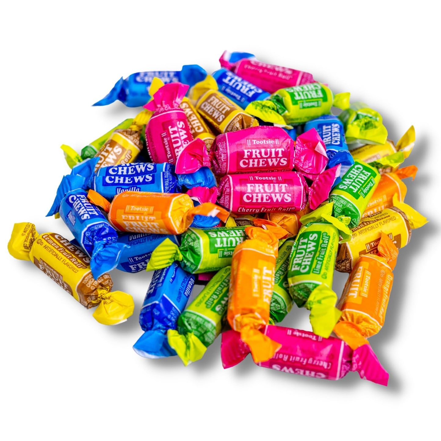 Fruit Chews - 5 Pound Bag - Assorted Candy - Chewy, Fruity And Delicious - Cherry, Lemon, Lime, Orange And Vanilla - Queen Jax - Individually Wrapped Candy - Fresh, Mouth Watering And Scrumptious Bulk Candy Bag - Buy In Bulk And Save!