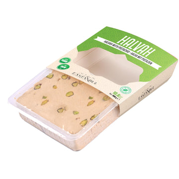 Eastanbul Halvah with Pistachio, 10.6oz, Turkish Halva, Tahini Halvah, Pistachio Halva Candy, Traditional Sesame Dessert, Vegan,
