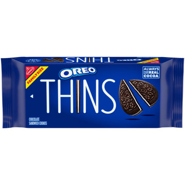 Oreo Thins Chocolate Sandwich Cookies, Family Size, 11.78 oz, Brown, Model Hengulus