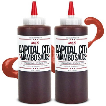 Capital City Mambo Sauce Mild - Perfect for Wings, Chicken, and More - 12 Fl Oz (2 Pack)