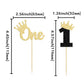 24Pcs One Wild Cupcake Toppers Glitter Crown 1St Birthday Cupcake Picks For Celebrating Kids First Birthday Anniversary Boho The