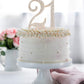Hatcher Lee Bling Crystal 21 Birthday Cake Topper - Best Keepsake | 21St Party Decorations Gold