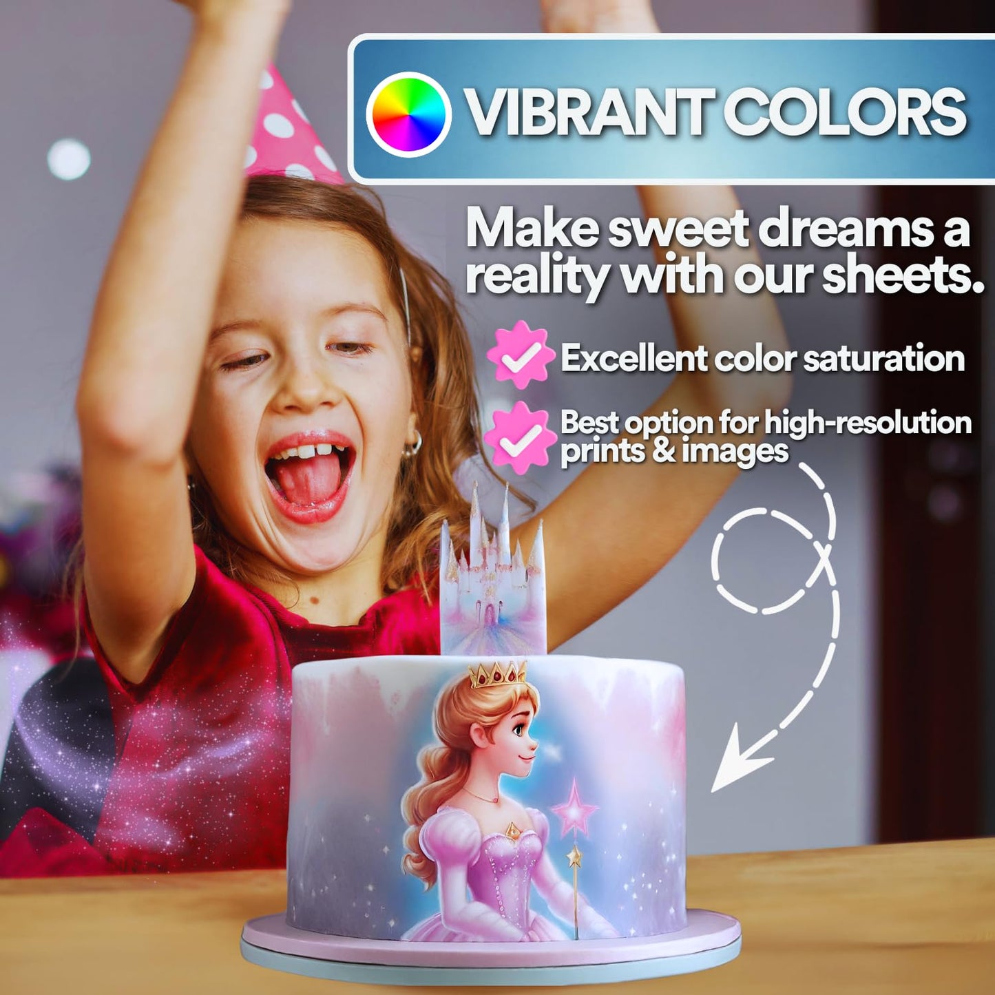 paper2eat Frosting Sheets - Premium XL Edible Icing Sheets, A3 Size, 30 Count, White