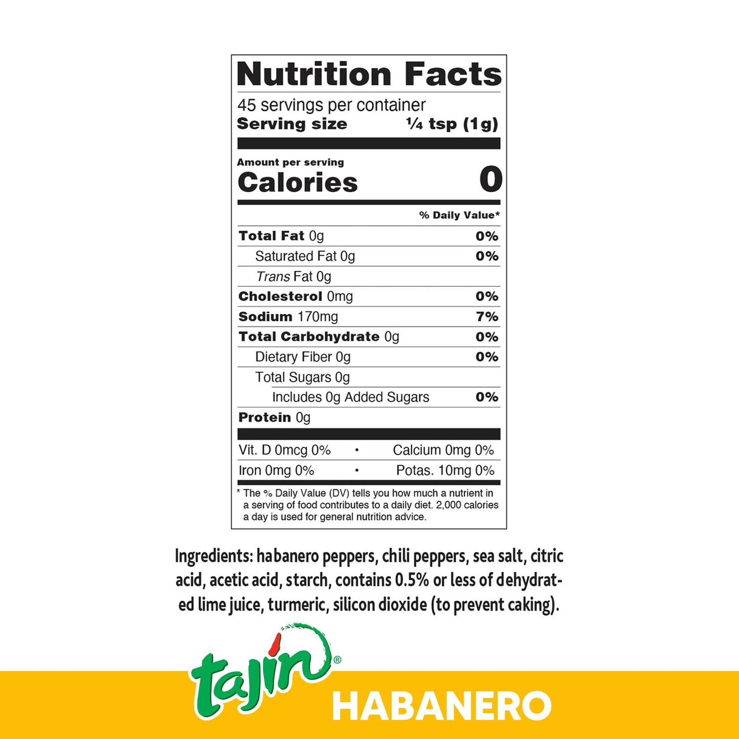 Tajin Habanero Seasoning Pack of 24, 1.6 oz Each, Spicy Flavor Enhancer