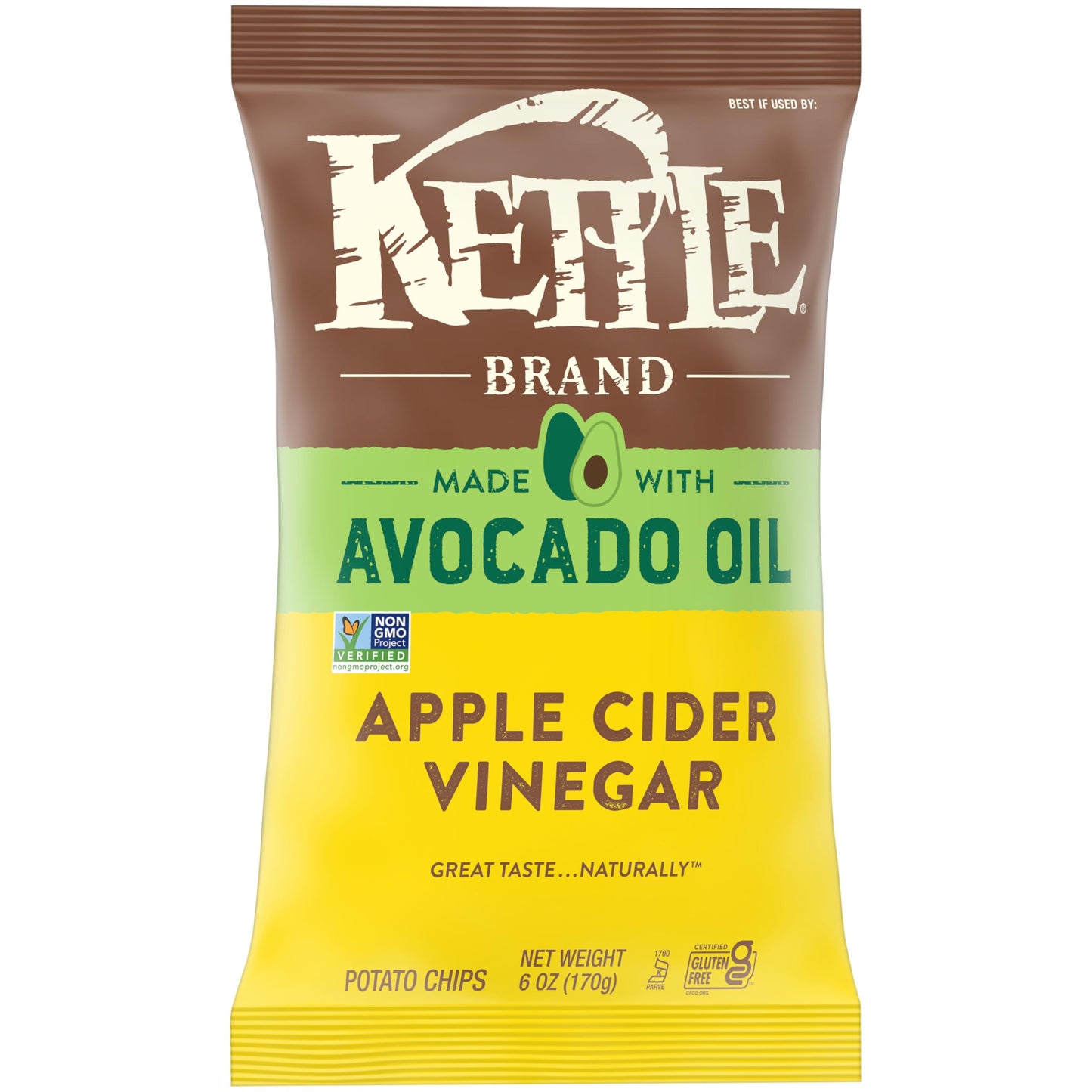 Kettle Brand Made with Avocado Oil Apple Cider Vinegar Chips  6 Oz Bag