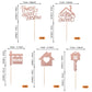 Rssta i Cupcake Toppers 30 Pack Rose Gold Housewarming Decorations Paper Model XM082