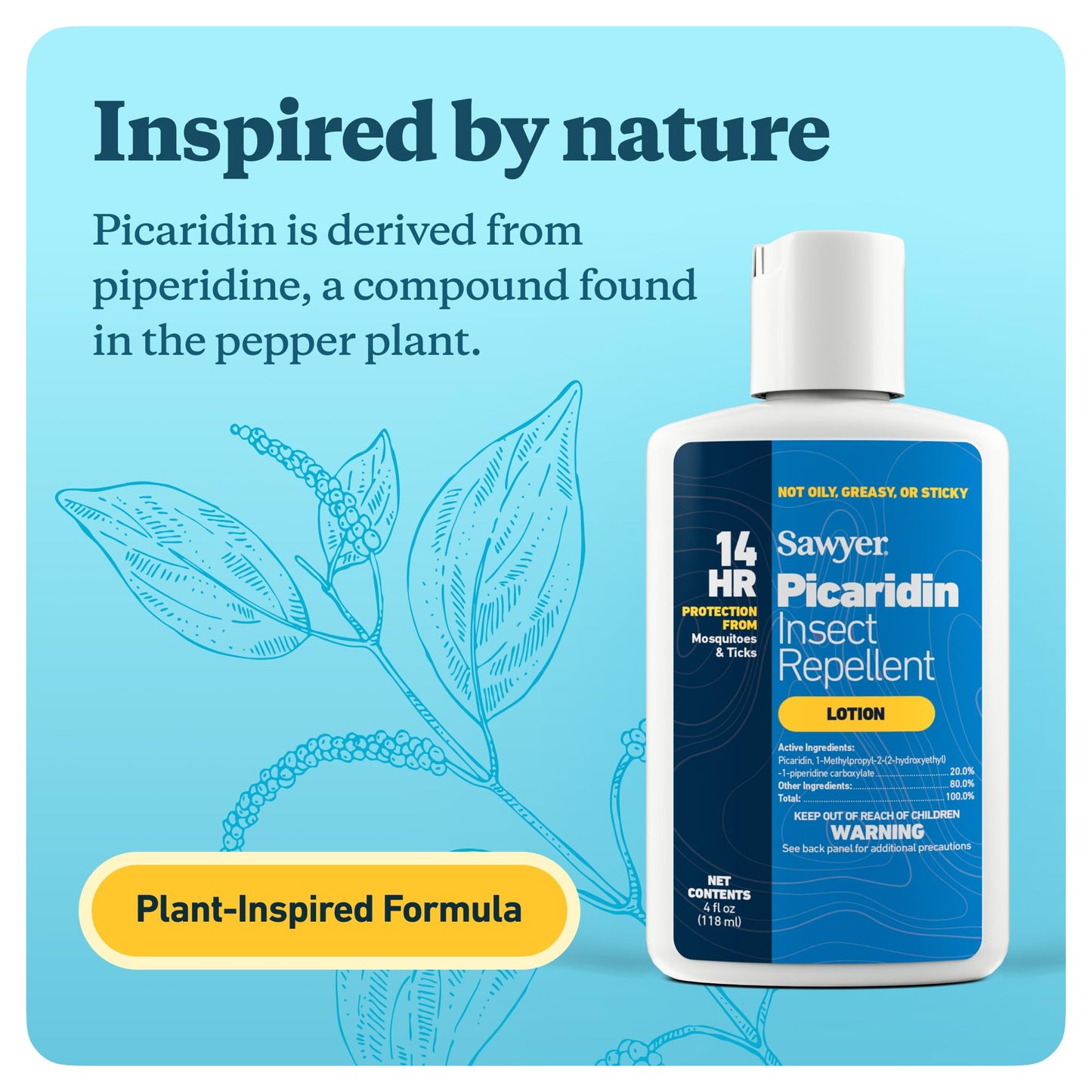 Sawyer 20% Picaridin Insect Repellent Lotion, 4 oz Twin Pack, White, Model SP5642