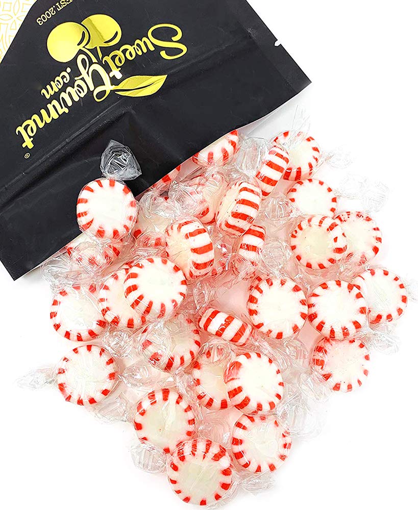 Sweetgourmet Peppermint Starlight Arcor Hard Candy Bulk Twist Wrap Mints | 2 Pound