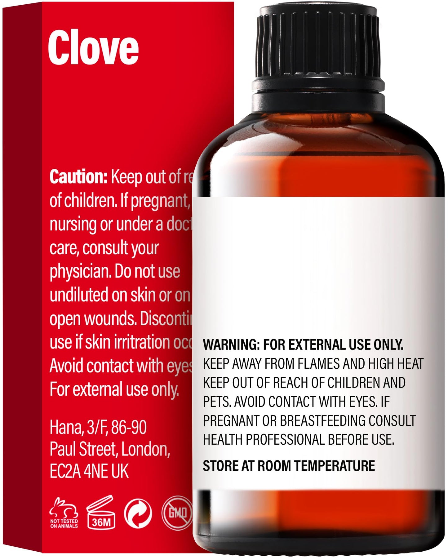Hana Clove Oil For Tooth Aches & Pain - 100% Pure And Natural Clove Essential Oil - Therapeutic Grade Clove Oil Essential Oil -