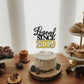 Rssta i Cake Topper Glitter 16th Birthday Decoration, Black Gold, Happy Since 2009, Suitable for Parties and Anniversaries