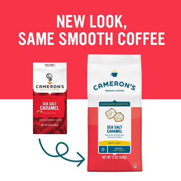 Cameron'S Coffee Roasted Ground Coffee Bag, Flavored, Sea Salt Caramel, 12 Ounce