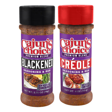 Creole Seasoning 3.8 Oz & Blackened Seasoning 2.75 Oz Cajun'S Choice Louisiana Foods (Pack)