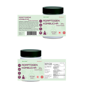 Mentalfuel Adaptogen Kombucha Instant Powder - 40 Servings Sparkling Fermented Kombucha Drink With Adaptogen Blends, Energy, Foc