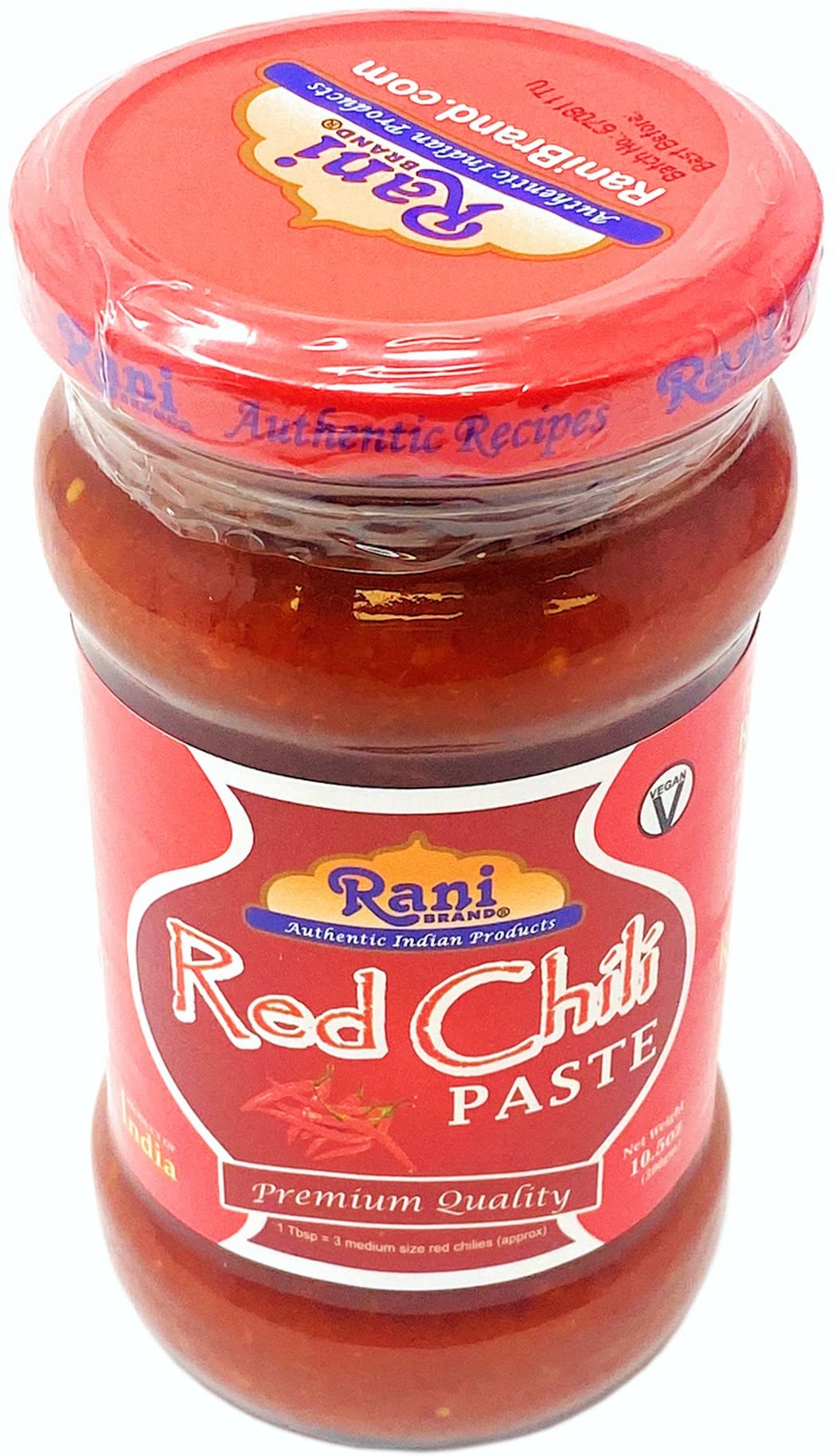 Rani Red Chilli Cooking Paste 10.58Oz (300G) Glass Jar ~ Vegan | Gluten Free | Non-Gmo | No Colors | Indian Origin