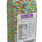 Decopac Quins Fancy Sprinkles, 19.5Oz, Candy Sprinkles In Handheld Container, Edible Sprinkles For Celebration Cakes, Cupcakes, Cookies - Celebration Confetti Quins, Multicolored - Red, Teal, Blue, Yellow And Green