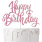 Happy Birthday Cake Decorations, Birthday Party Supplies, Rose Gold Glitter Letters, Cake Topper