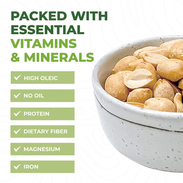 Beyond Nature Dry Roasted Peanuts - Unsalted 2 Pound (32 oz) Vacuum Sealed Non GMO, No Oil & No Salt, Low Carb, Keto Friendly &