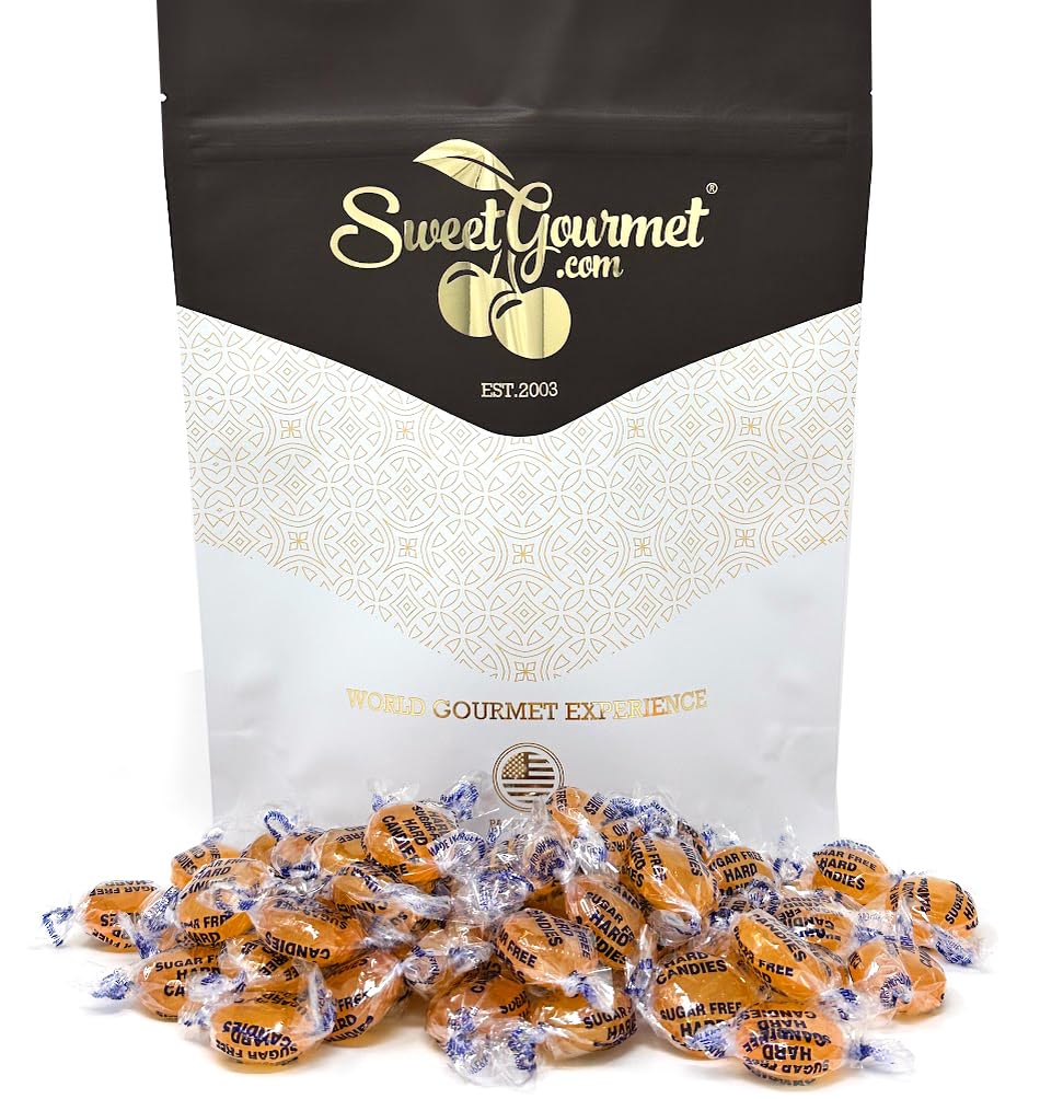 SweetGourmet Sugar-Free Butterscotch Buttons Arcor Bulk Hard Candy | 2 Pounds