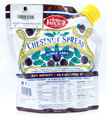 Clement Faugier Chestnut Spread From France 26.4oz | Chestnut Jam Pouch | Creme De Marron Chestnut Puree | Chestnut Paste French