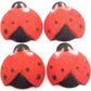 Red And Black Ladybug Edible Sugar Cake Toppers, 24 Count