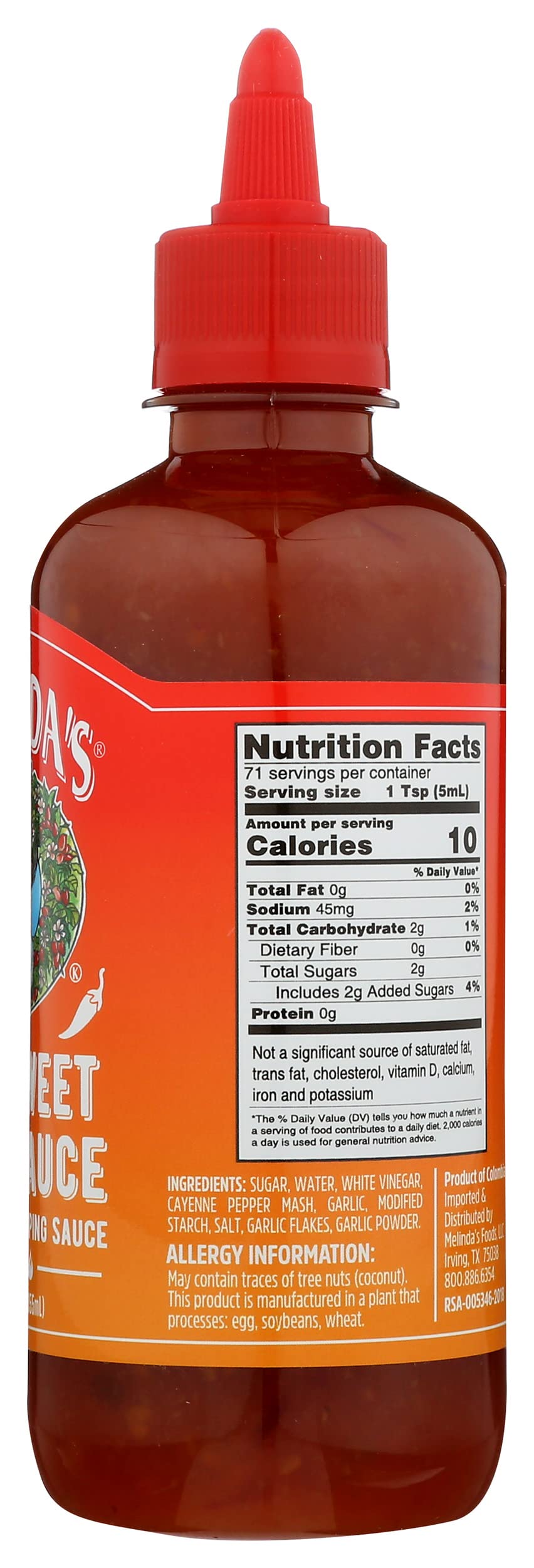 Melinda'S Thai Sweet Chili Sauce, Keto Friendly, Kosher, 12 Ounces (Pack Of 6)