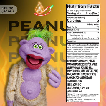 Jeff Dunham - Peanut s Tropical Heat Hot Sauce | Pineapple Habanero Sauce - Sweet with a Kick - It s Good (5 fl oz)