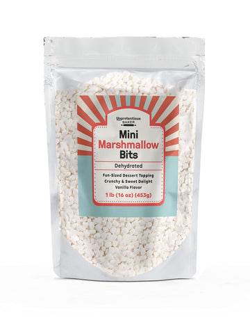 Unpretentious Mini Dehydrated Marshmallow Bits, 1 lb, Topper for Cereal, Ice Cream, and Desserts