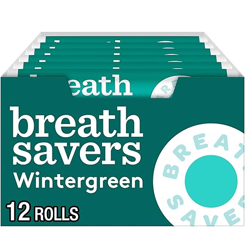 Breath Savers Wintergreen Sugar Free Breath Mints, Holiday, 0.75 Oz Rolls (24 Count)