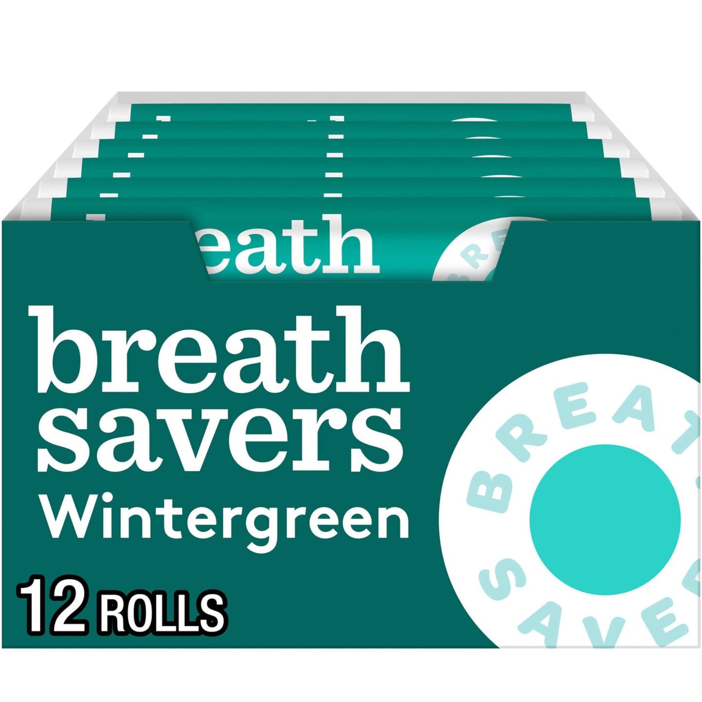 Breath Savers Wintergreen Sugar Free Breath Mints, Holiday, 0.75 Oz Rolls (24 Count)
