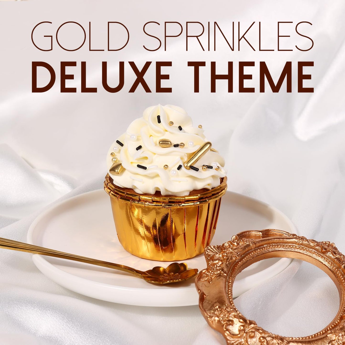 Sprinkles For Cake Decorating Gold Black And White Metallic Sprinkles For Cupcake Toppers Ice Cream Candy Cookie Decorations