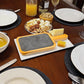 Creative Home Slate And Pine Wood Serving Board With Handle 14.4 X 6.5 | Paddle Cheese Board For Rustic Charcuterie, Tapas, Dessert, Sushi Tray | Unique Kitchen Gift For Hosts