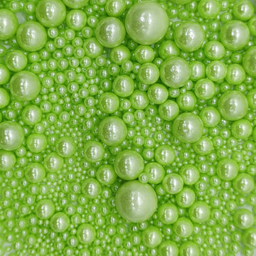 Edible Light Green Sugar Pearls Sprinkles Candy Mix Size Pearls Cake Decorations Cupcake Toppers Decorating Perfect For Wedding