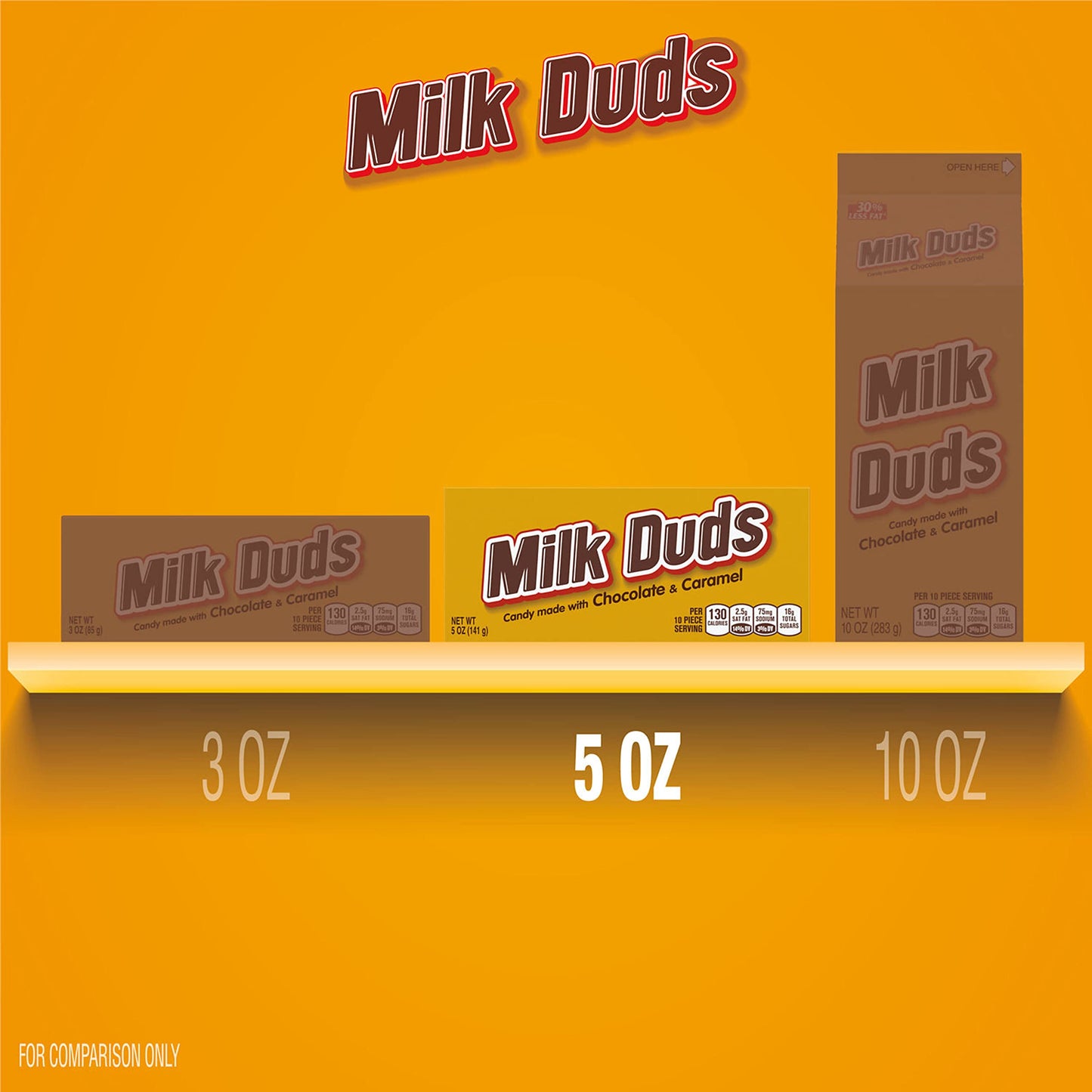 MILK DUDS Chocolate and Caramel Candy Boxes, 5 oz (12 Count)