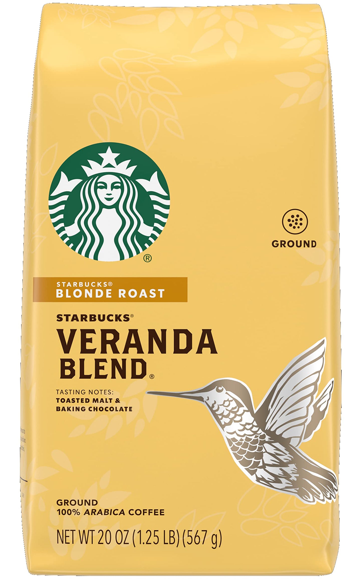 Starbucks Veranda Blend Coffee, Blonde Roast Ground Coffee, Made with 100% Arabica Coffee, FlavorLock Packaging for Fresh Flavor