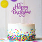 40 Pieces Happy Birthday Cake Toppers Glitter Birthday Cupcake Topper Cake Party Supplies Birthday Decorations For Children Or Adults, 8 Colors (Classic)
