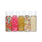 Sprinkles - Confect Sprinkles for Cakes & Cupcakes Decoration Assorted pack of 5 Princess Party Fuchsia Pink Jimmies Golden Pear