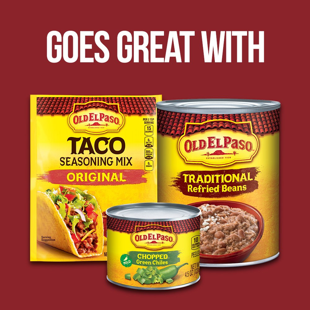Old El Paso Stand N Stuff Taco Shells, Zesty Ranch Flavored, Gluten Free Crunchy Corn Taco Shells, 10 Count, 5.4 oz (Pack of 6)