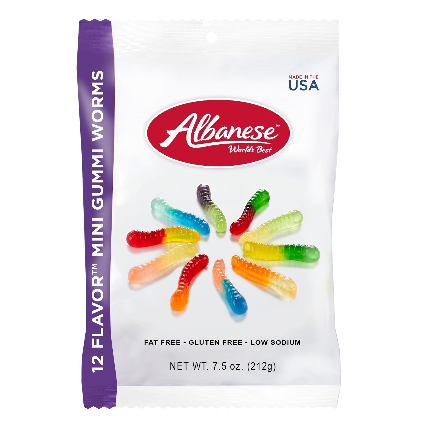 Albanese Gummy Worms Mini 12 Flavor 7.5 Ounce Pack
