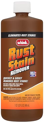 Whink Rust Stain Remover, 32 oz - Effective Brown Formula for Removing Rust Stains, Safe for Home Use, Brand: Whink
