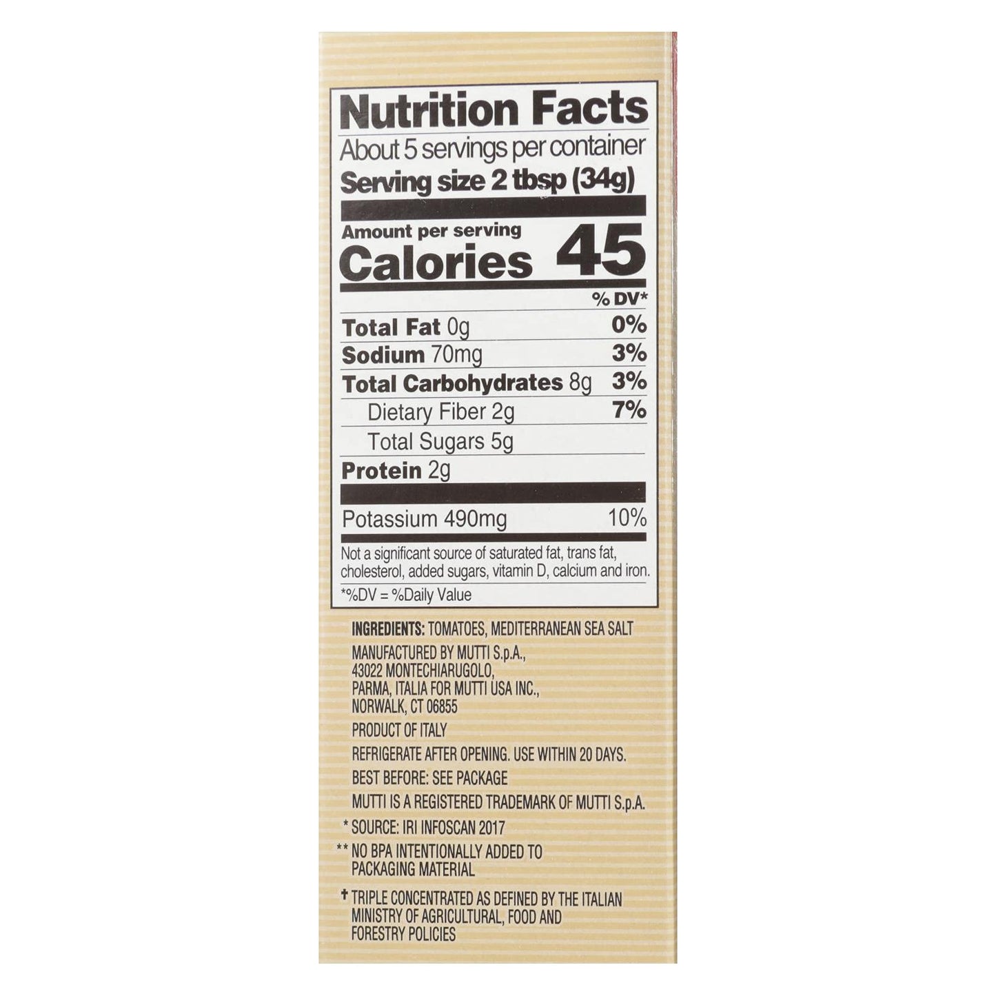 Mutti Triple Concentrated Tomato Paste, Vegan & Gluten Free, 6.5 oz Tube, 12 Pack, Italy’s #1 Brand