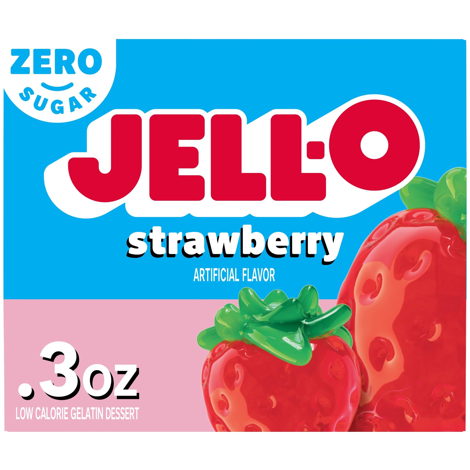 Jell-O Sugar-Free Gelatin Dessert, Strawberry, 0.30-Ounce Boxes (Pack of 24)