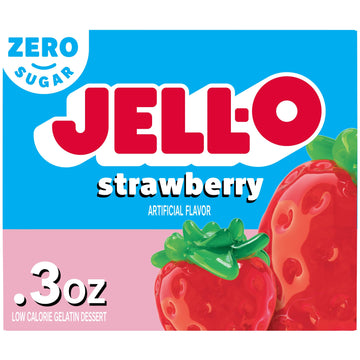 Jell-O Sugar-Free Gelatin Dessert, Strawberry, 0.30-Ounce Boxes (Pack of 24)