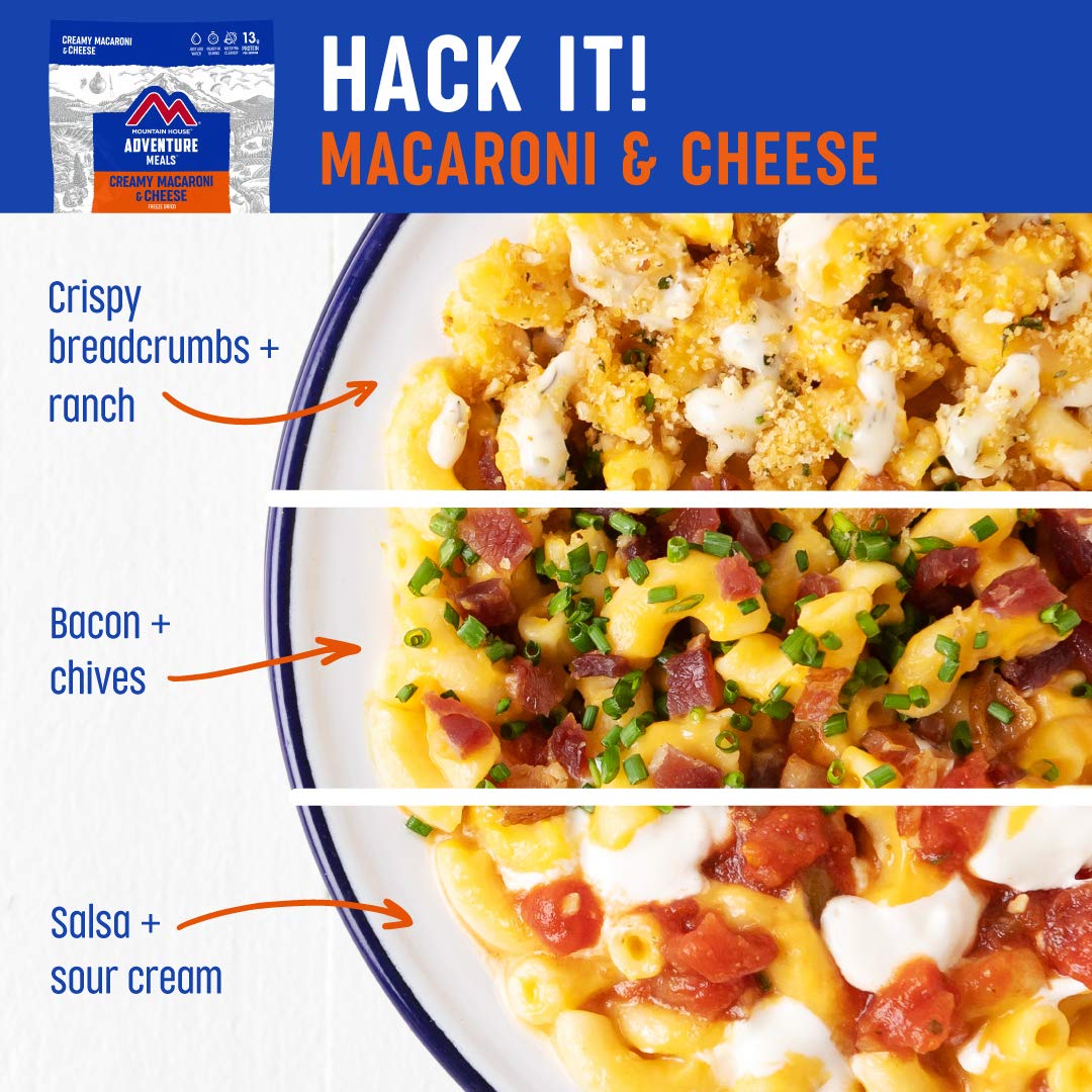 Mountain House Creamy Macaroni & Cheese Freeze Dried Backpacking & Camping Food 6-Pack