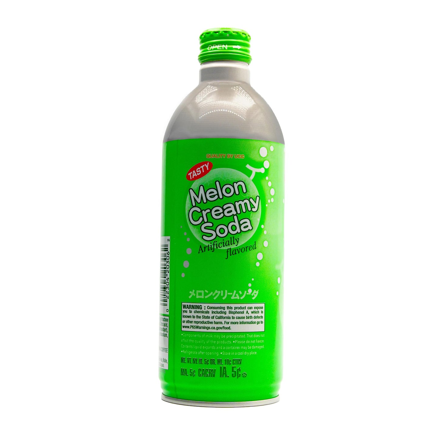 Ucc Melon Creamy Soda - Ready To Drink Melon Soda, Convenient Bottled Drink, 16.57Oz Each (Pack Of 24), Carbonated Drink, Artifi