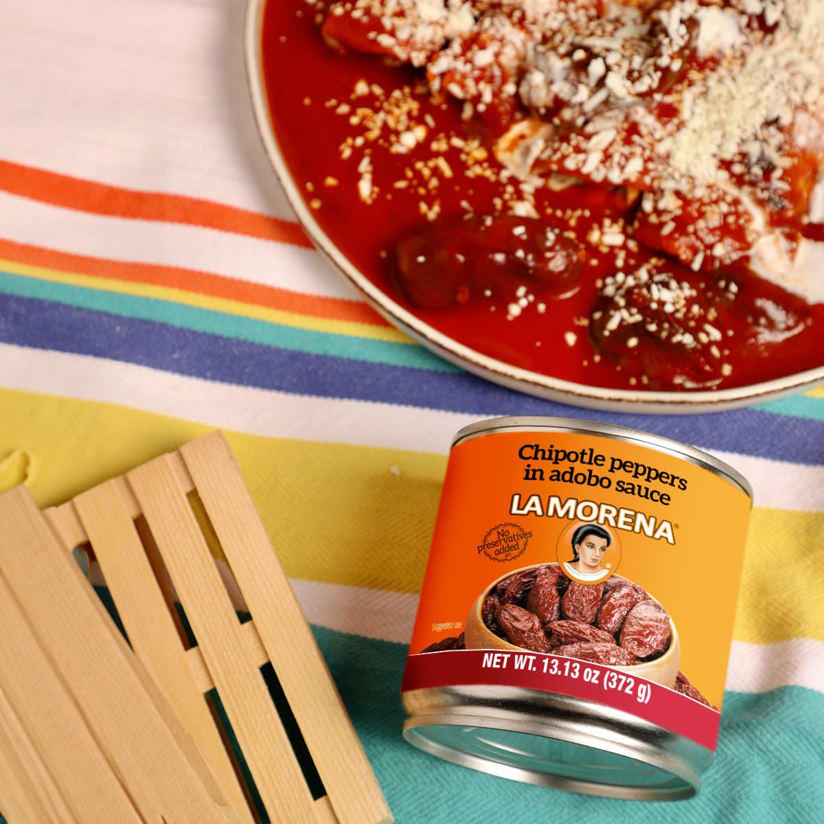 La Morena Chipotle Peppers In Adobo Sauce, 13Oz (6 Pack) (Packaging May Vary)